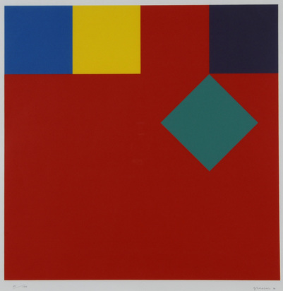 Disloziertes grünes Quadrat