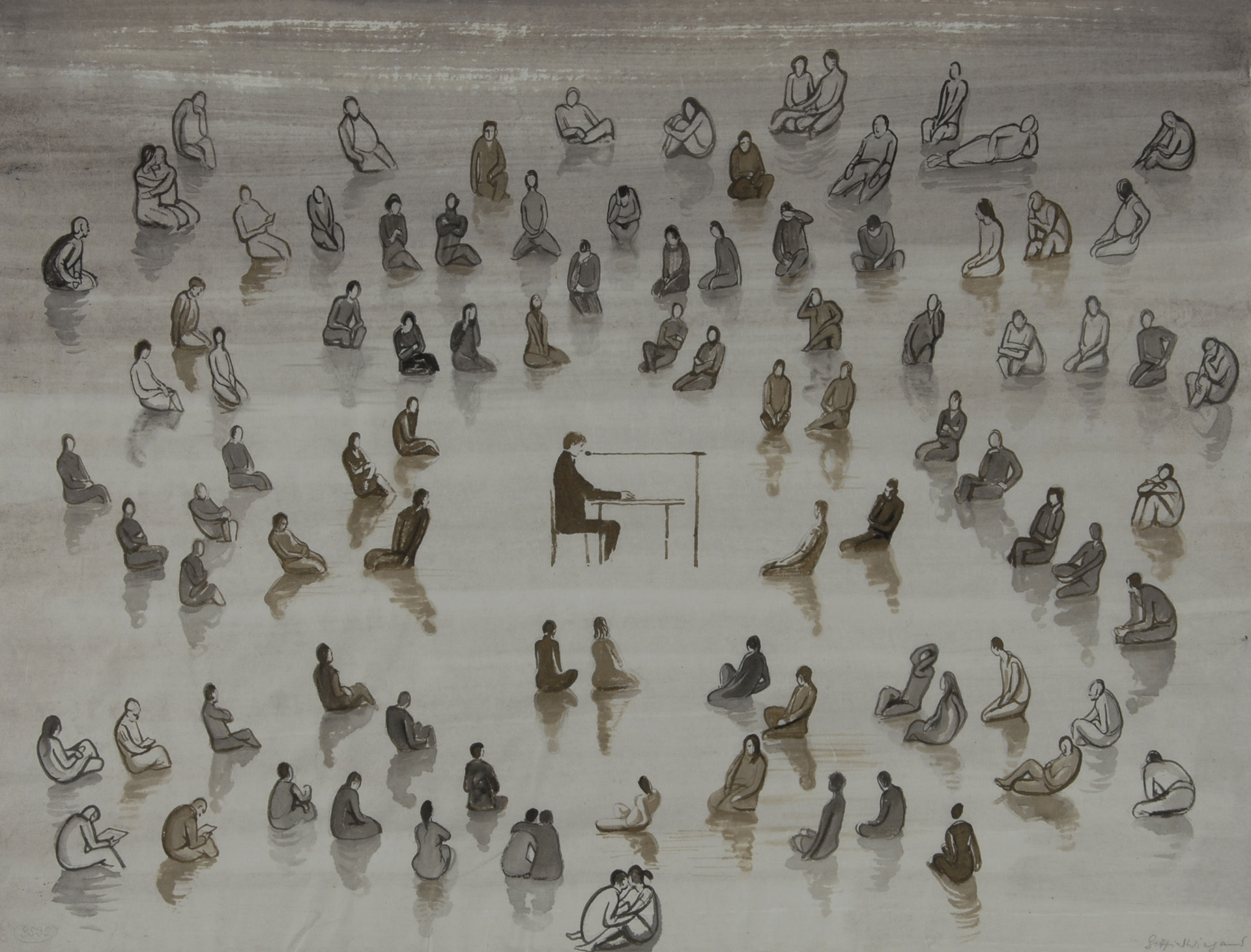 Gianfredo Camesi, 3 sheets: Genesis, 1991; Untitled
