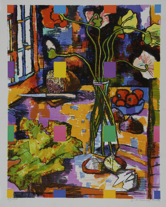 Stillleben mit Blumenvase