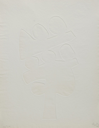 5 Blätter: H. Aeschenbacher; U. Mastroianni; E. Hajdu; E. Coghuf; P. Consagra, aus "Grafikmappe Hochschule St. Gallen"