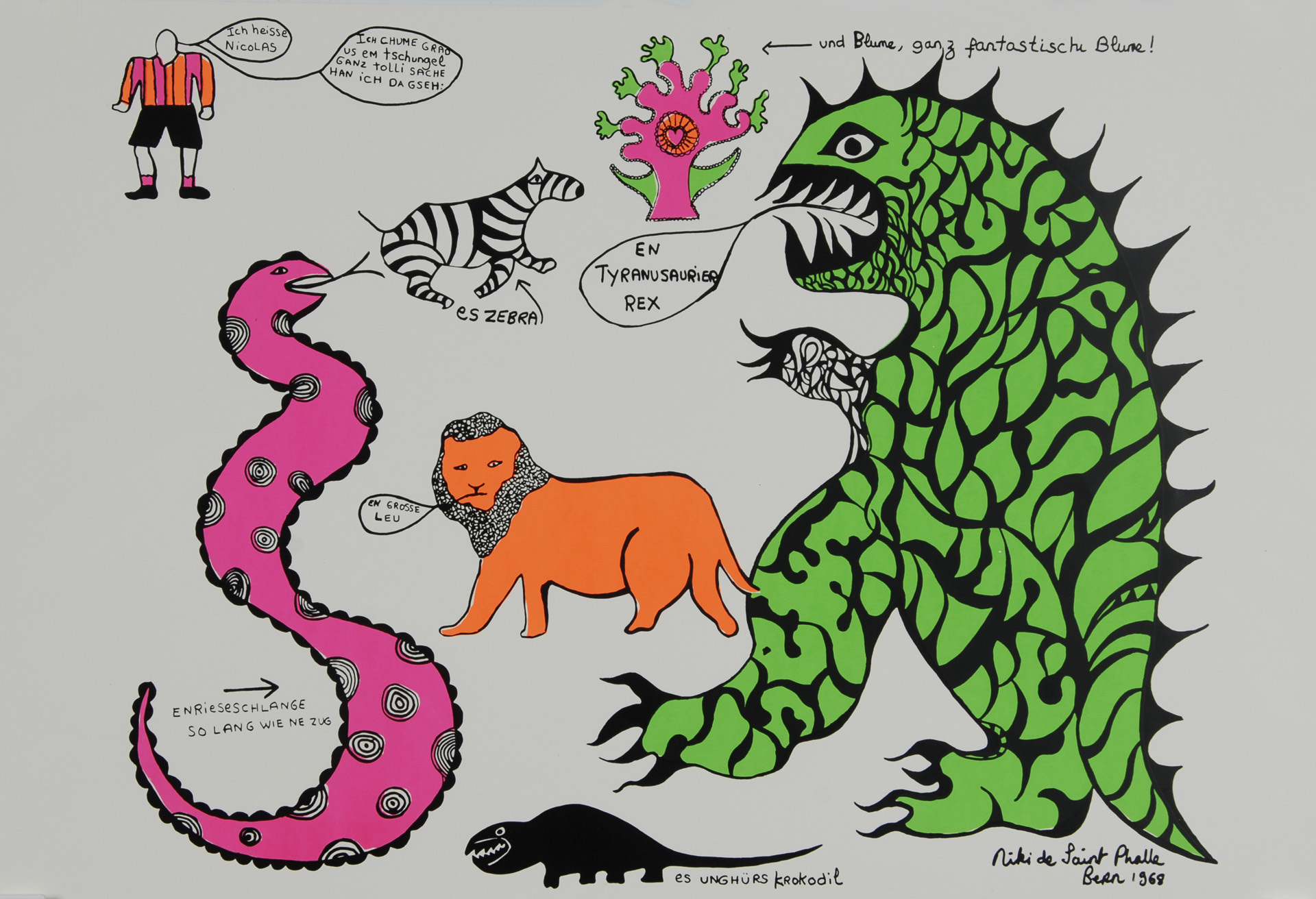 Grafik, 12 sheets: N. de Saint Phalle; J. Feusi; D. Spoerri; M. Schwarz; W. Bester; Timmermahn; R. Dettwiler; K. Sigrist (2); P. Bodmer (3)