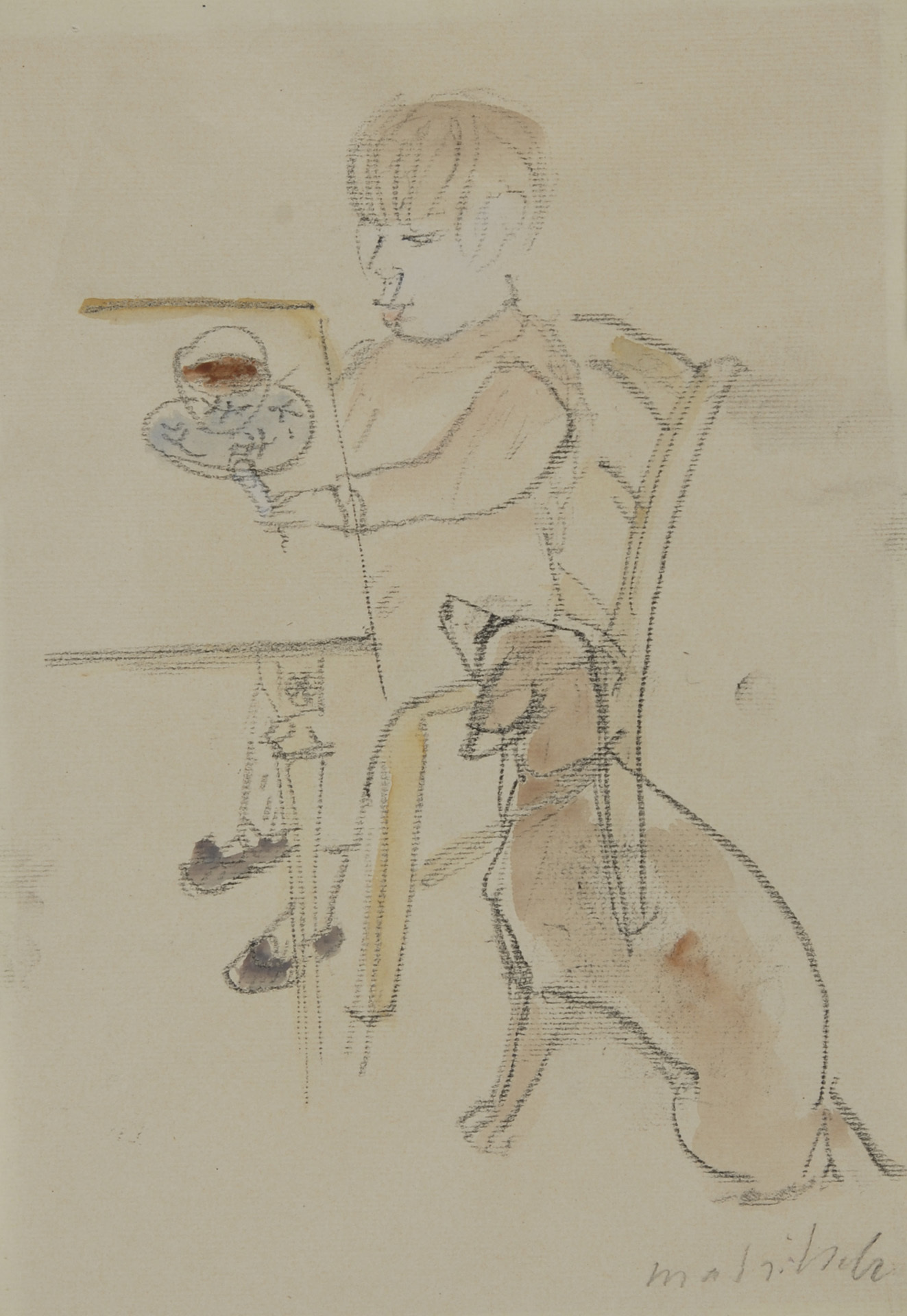 Karl Madritsch, Kind mit Hund