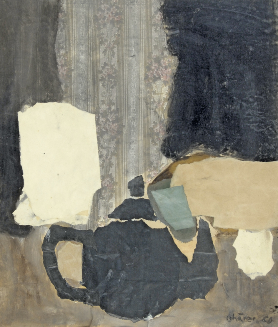 Hans Schärer, Composition with a Black Teapot