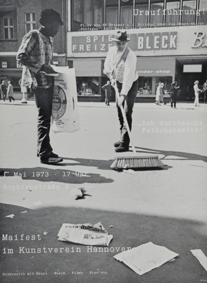5 Ausstellungsplakate: Maifest im Kunstverein Hannover, 1973; FIU - Discussione con Beuys, Fondazione per la rinascita dell' agricoltura, 1978; Galerie Ilerich, Marbusch, 1984; Bonn braucht Kunst Halle Joseph Beuys; Joseph Beuys, Grafik, Objekte, Plakate, 1984