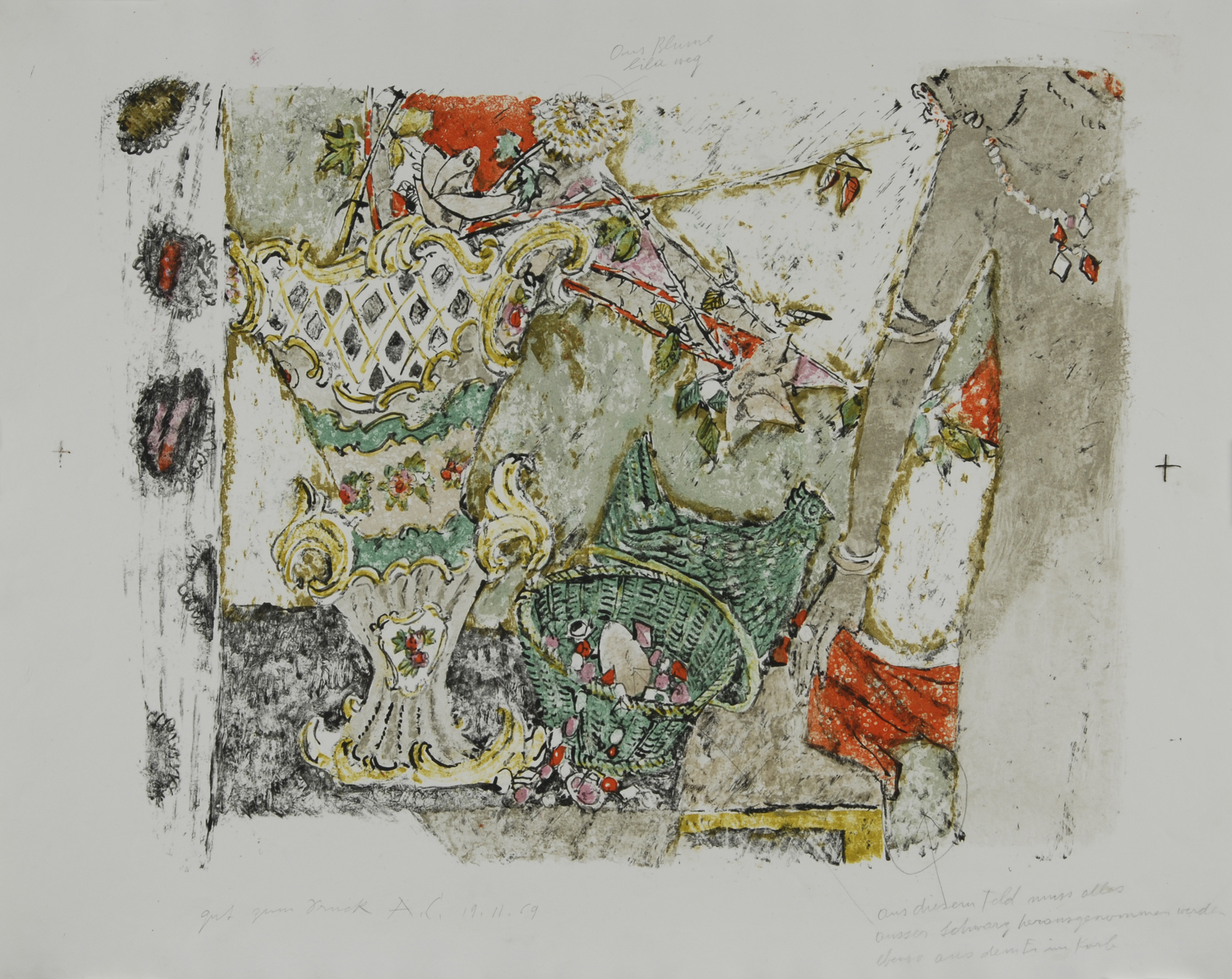 Alois Carigiet, Rokokovase vor Weiss