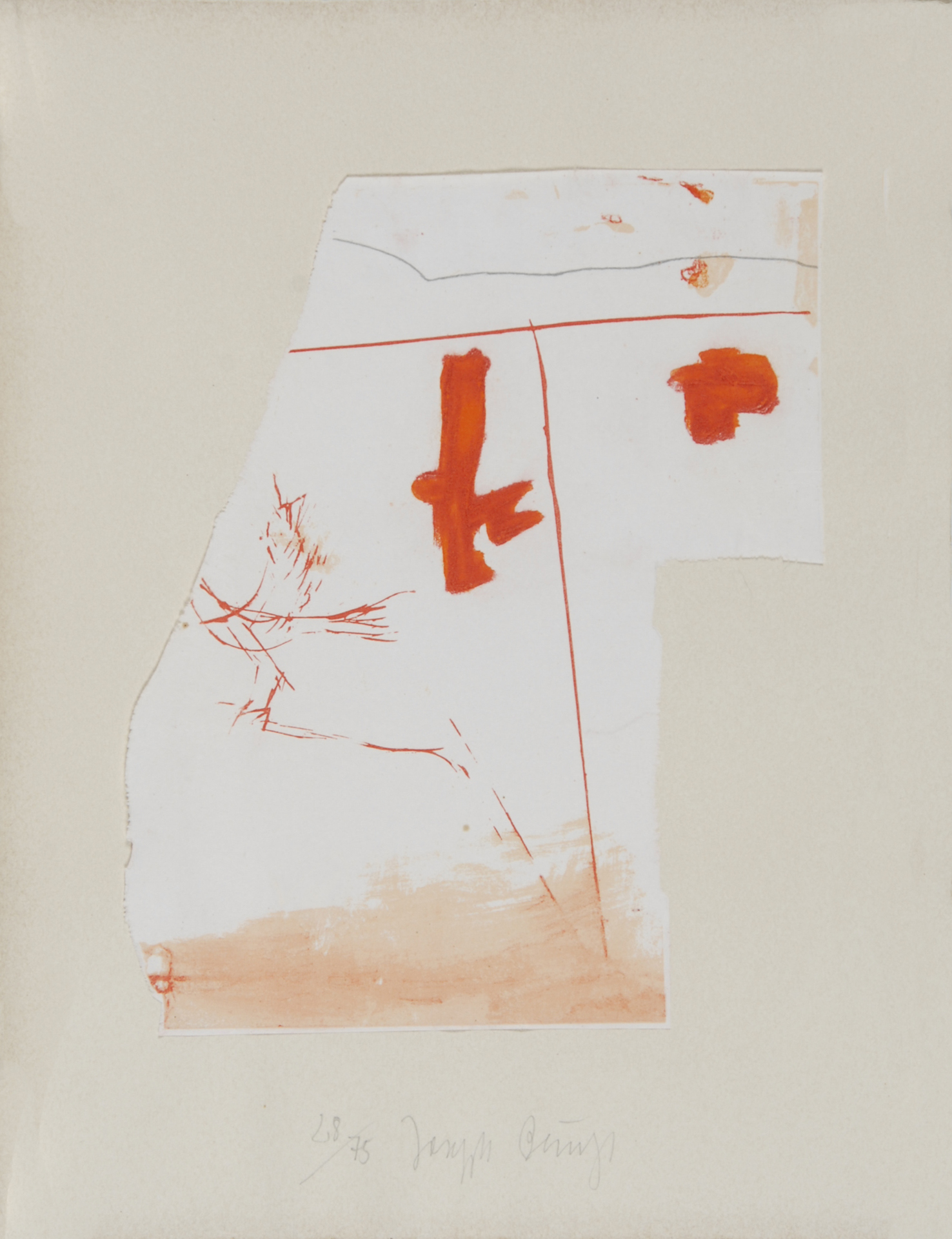 Joseph Beuys, Vogel, from "Suite Schwurhand"