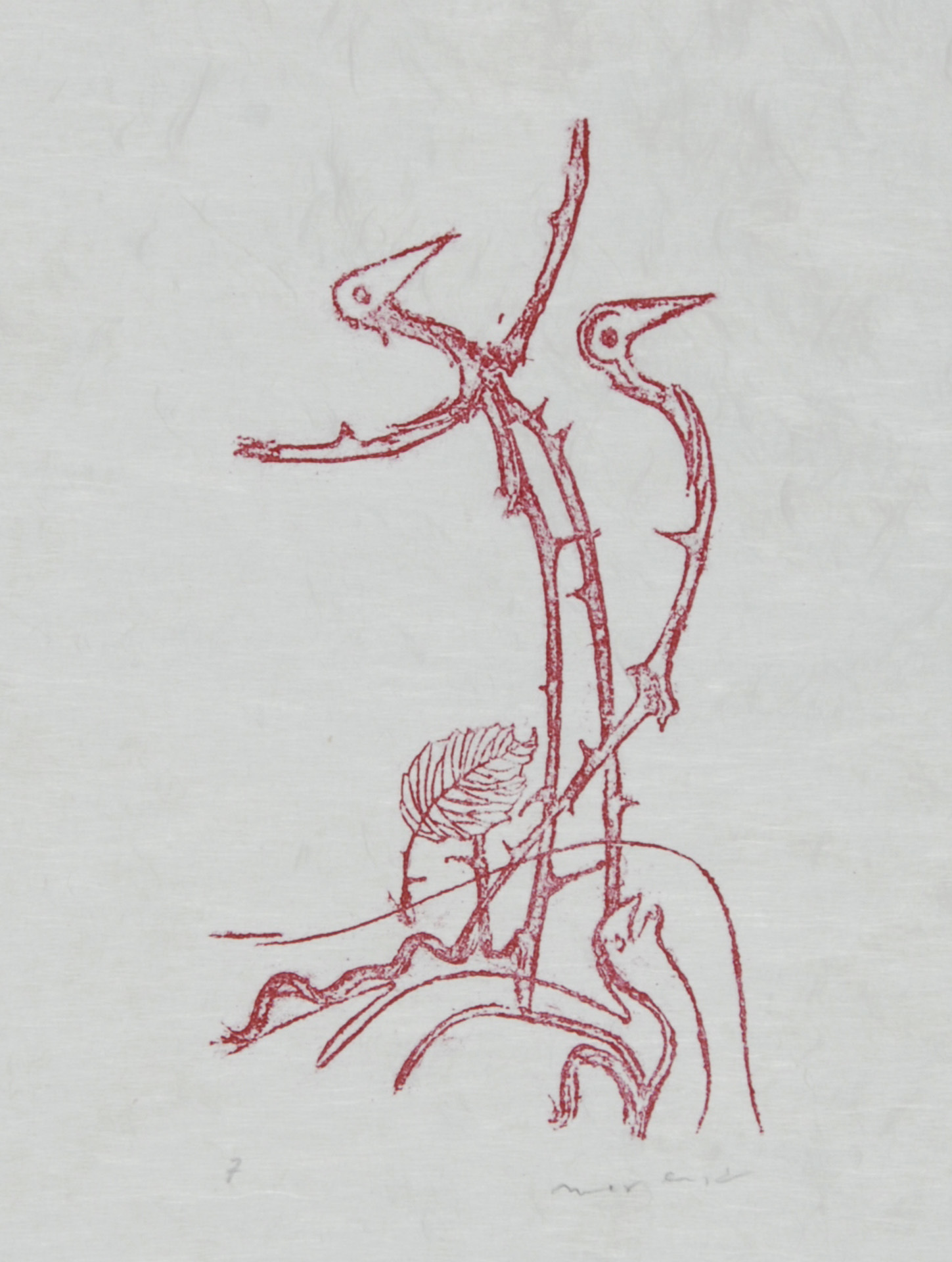 Max Ernst, Nain en courte chemise, aus "Zu: Max Ernst, 24 Frottagen"