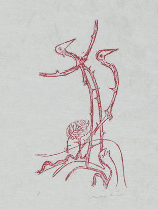 Nain en courte chemise, aus "Zu: Max Ernst, 24 Frottagen"