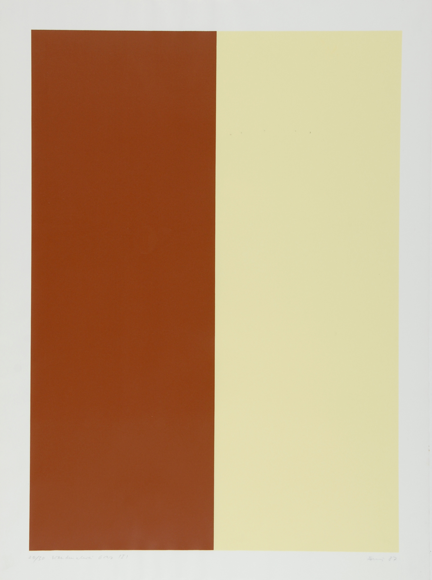 Günther Förg, 3 sheets: Untitled, from "Siebdrucke"