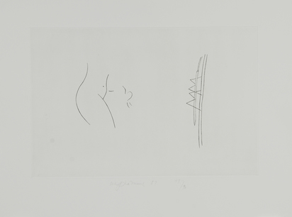 2 Blätter: Ohne Titel, 1981; They Have Lived in Our Neighbourhood For Many Years, They Are Very Friendly People