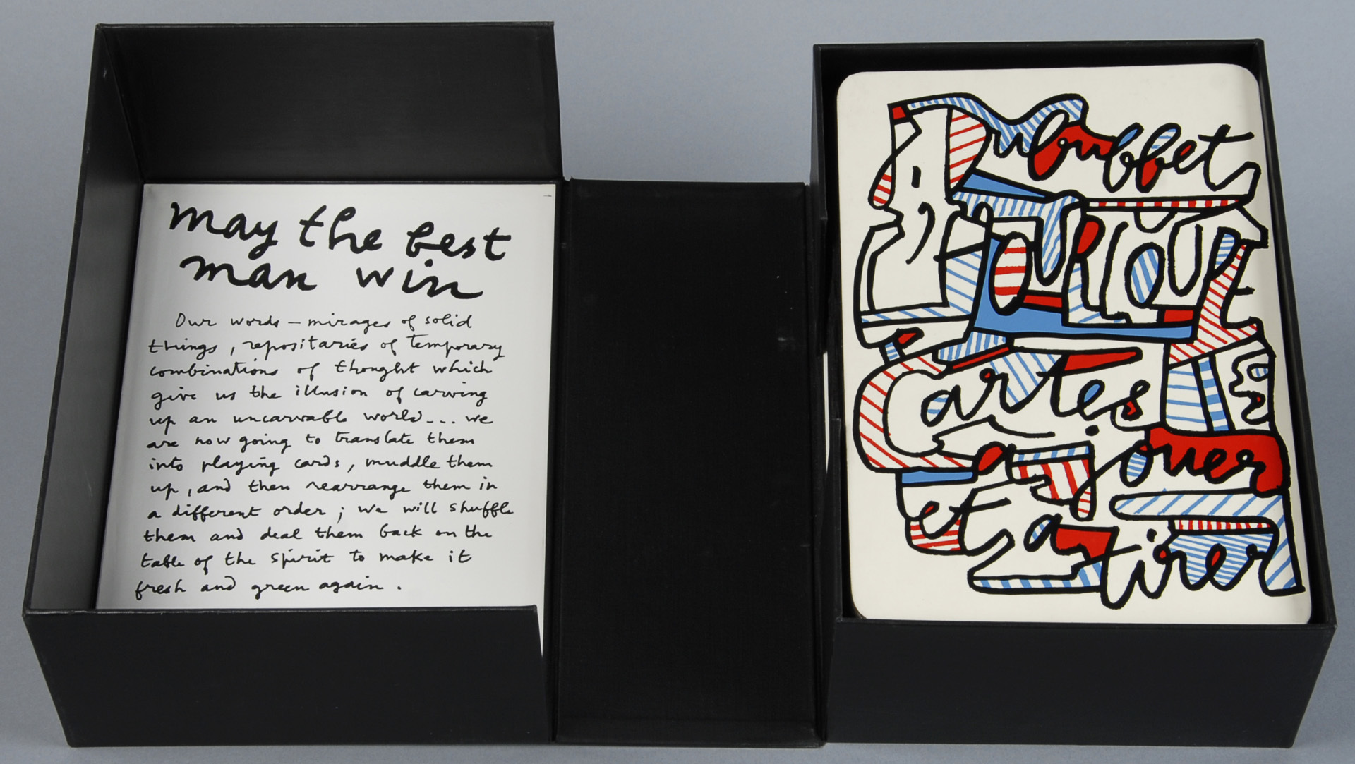 Jean Dubuffet, Banque de L'Hourloupe, cartes à jouer et tirer