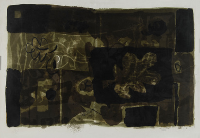 2 Blätter: Feuille marron (Feuille d'automne), 1964; Avec des étoiles II