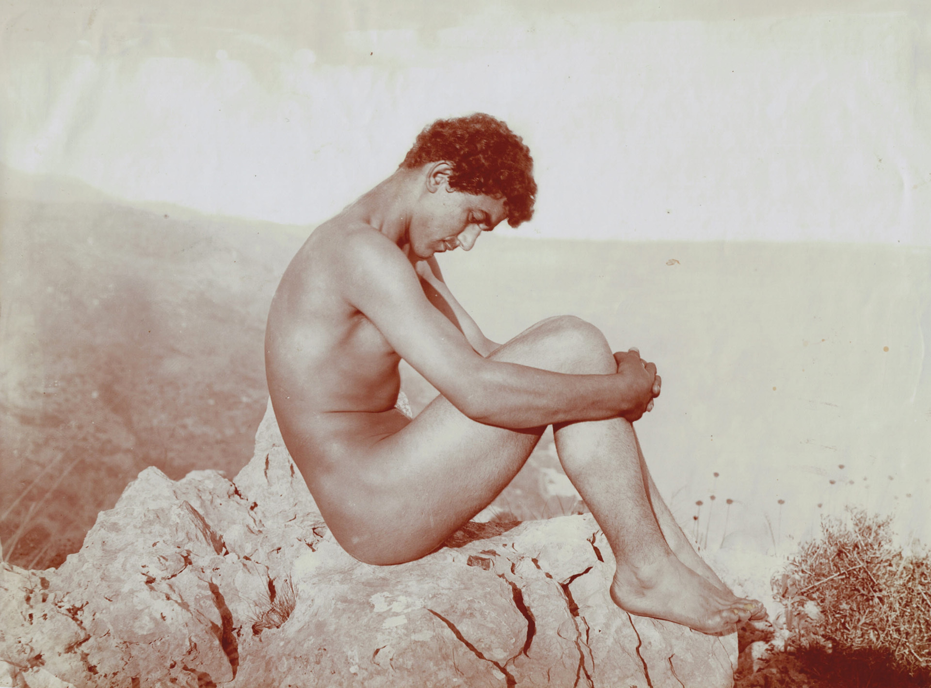 Wilhelm von Gloeden, 2 photographs: Reclining Boy, approx. 1895; Caino, approx. 1900