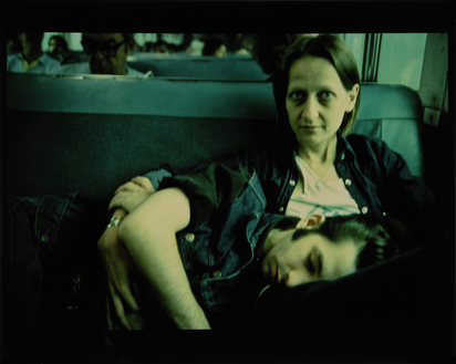 Suzanne and Philippe on the train. Long Island