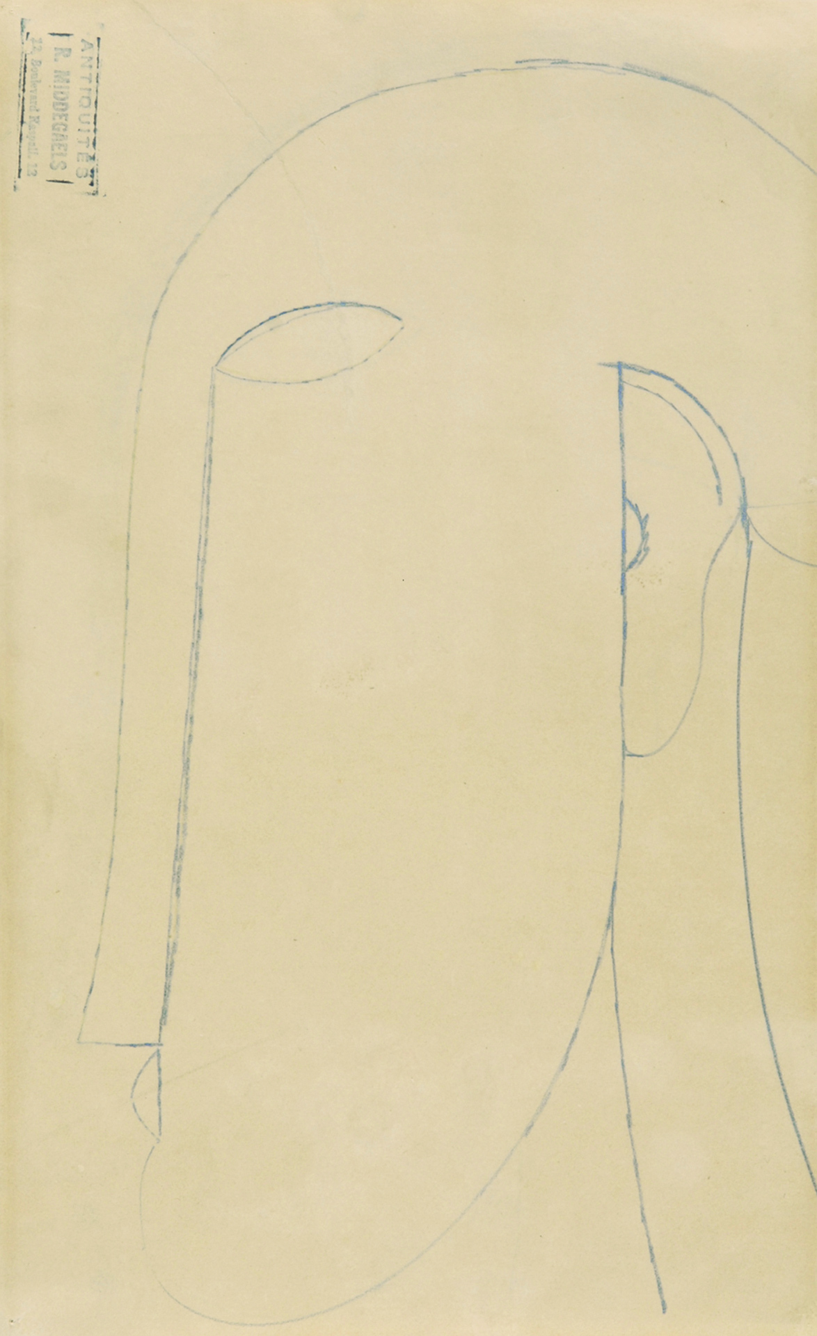 Amedeo Modigliani, Recto/verso: Tête de profil