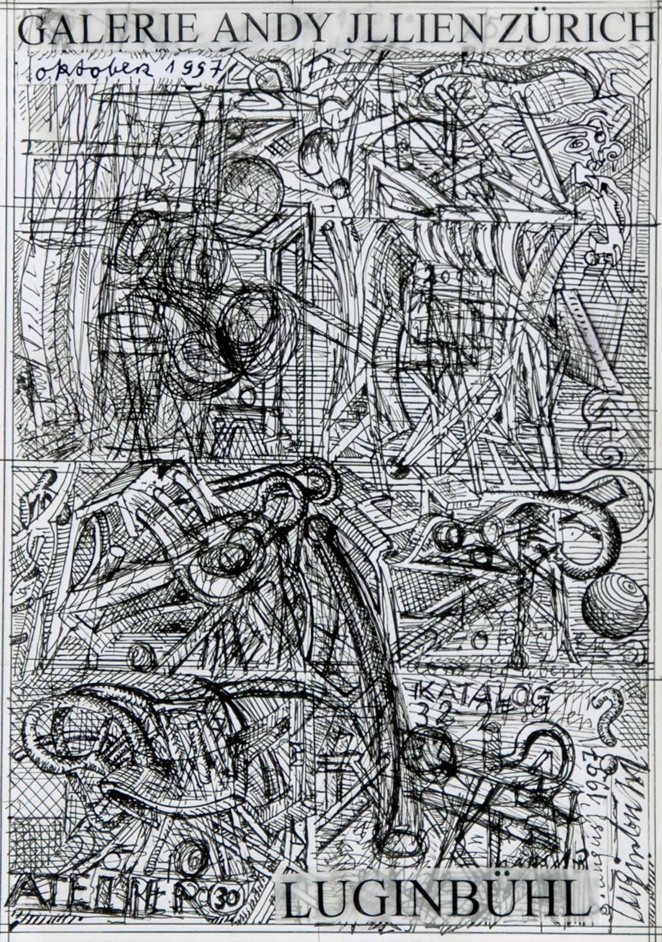 Bernhard Luginbühl, Draft for the exhibition catalogue Galerie Andy Jllien, Zurich