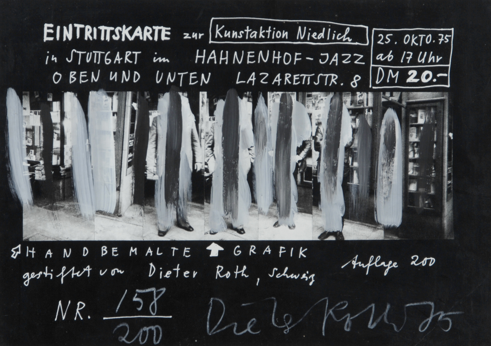 Dieter Roth, Admission Ticket to the Art Action Niedlich