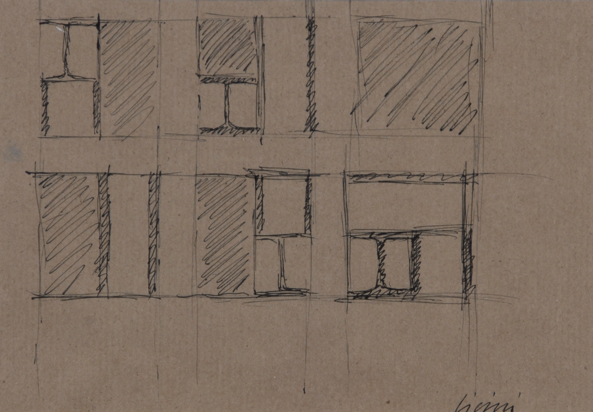 James Licini, 4 sketsches: Stahlbau