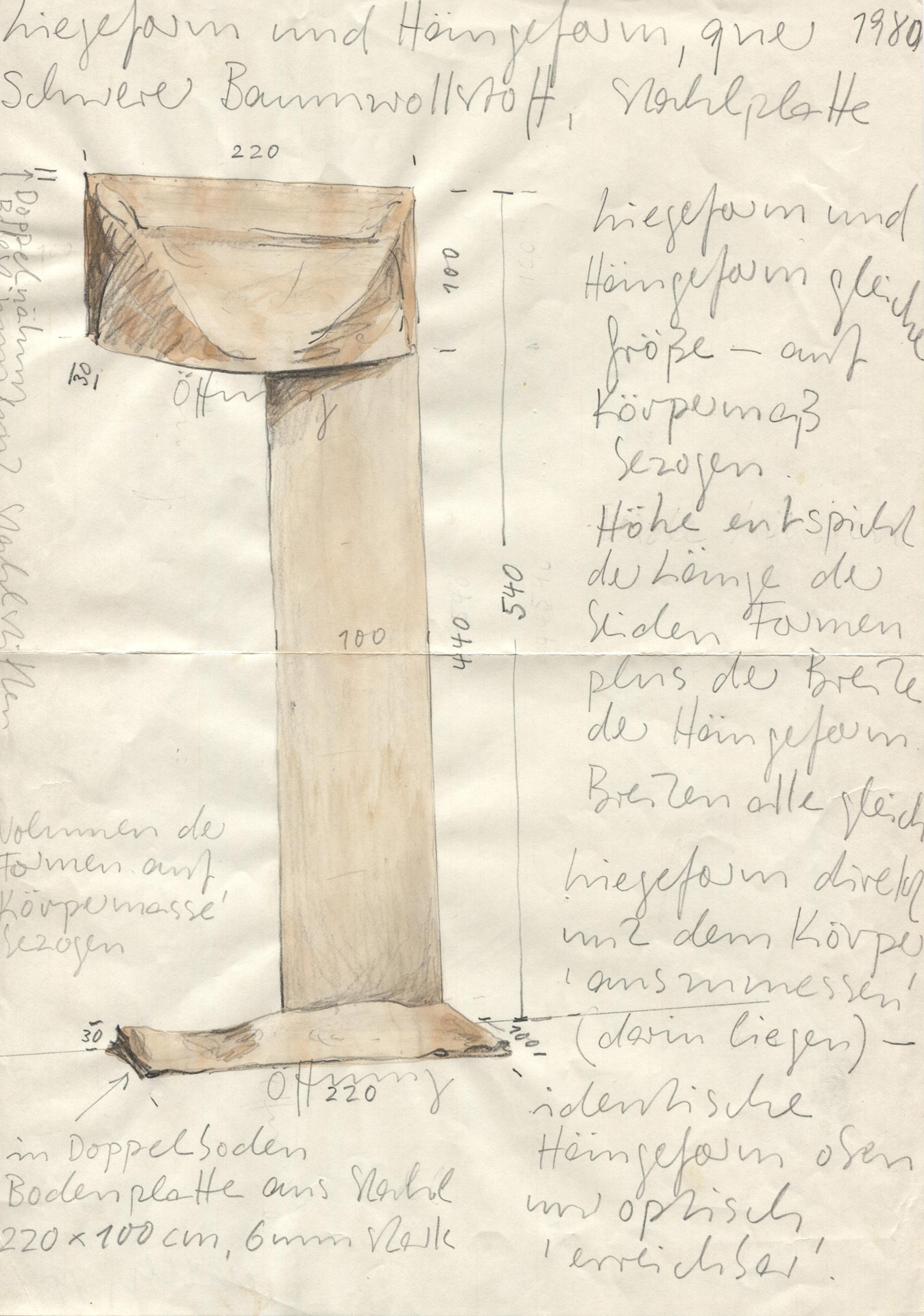 Franz Erhard Walther, Liegeform und Häuserform