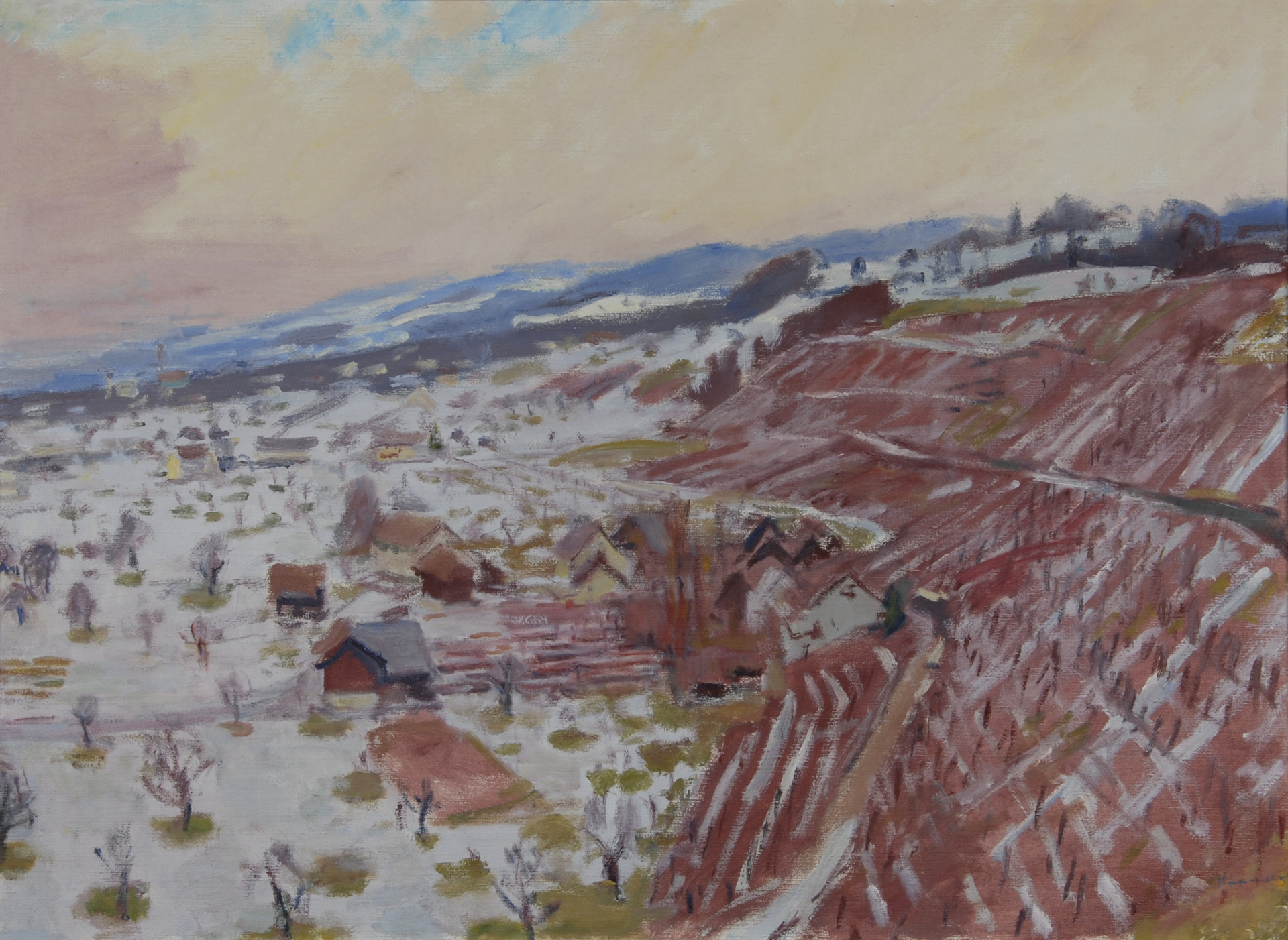 Karl Landolt, Schneeschmelze im Lattenberg, Stäfa