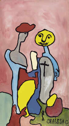Retour de croisade (Zwei Figuren und ein Kreuz)