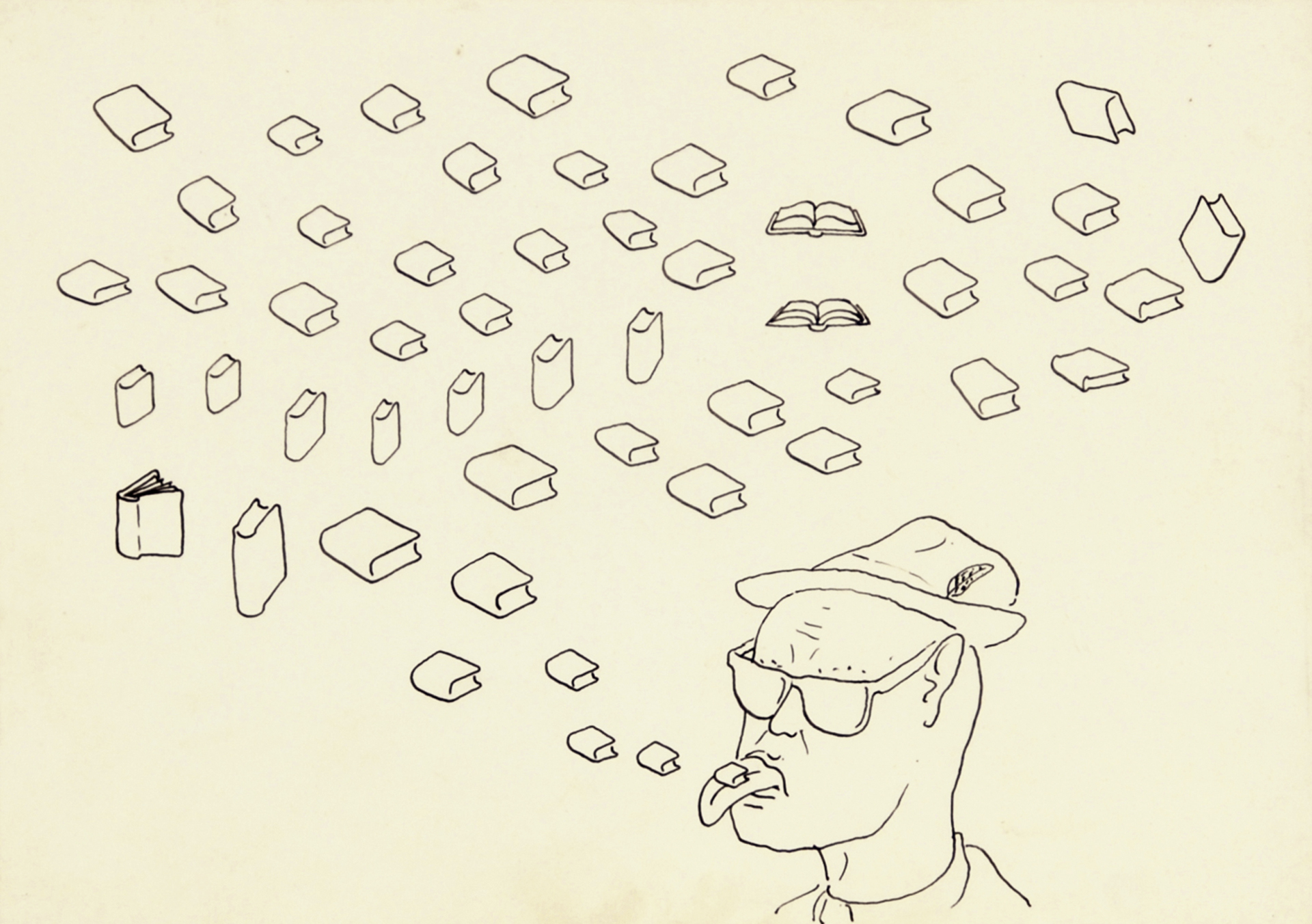 Markus Raetz, Untitled (Buchsignet für den Raetz-Katalog)