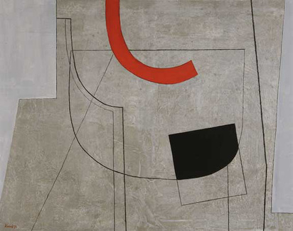 Peinture sur fond gris, III, 1974