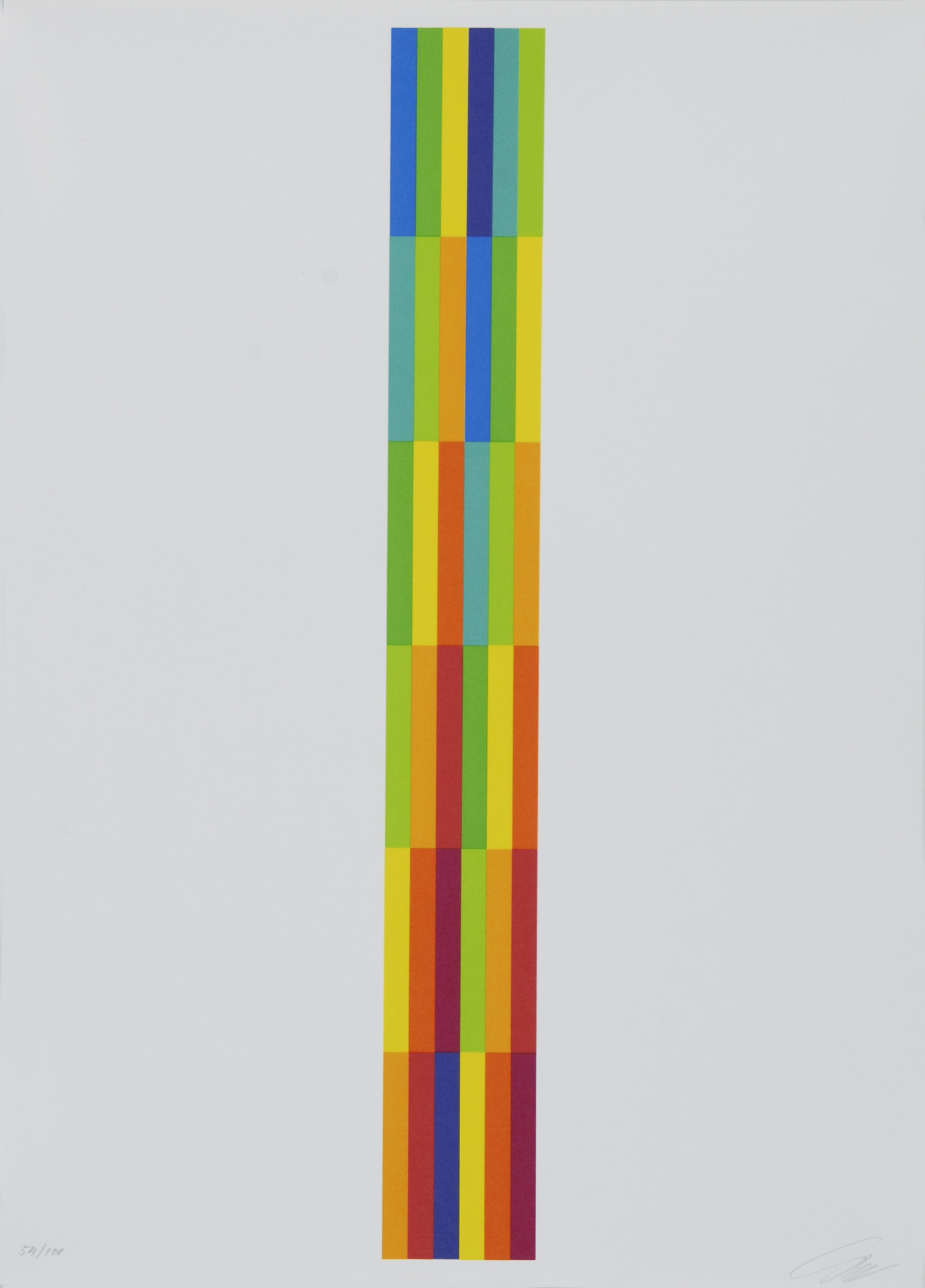 Richard Paul Lohse, Portfolio. Vier vertikale serielle Strukturen