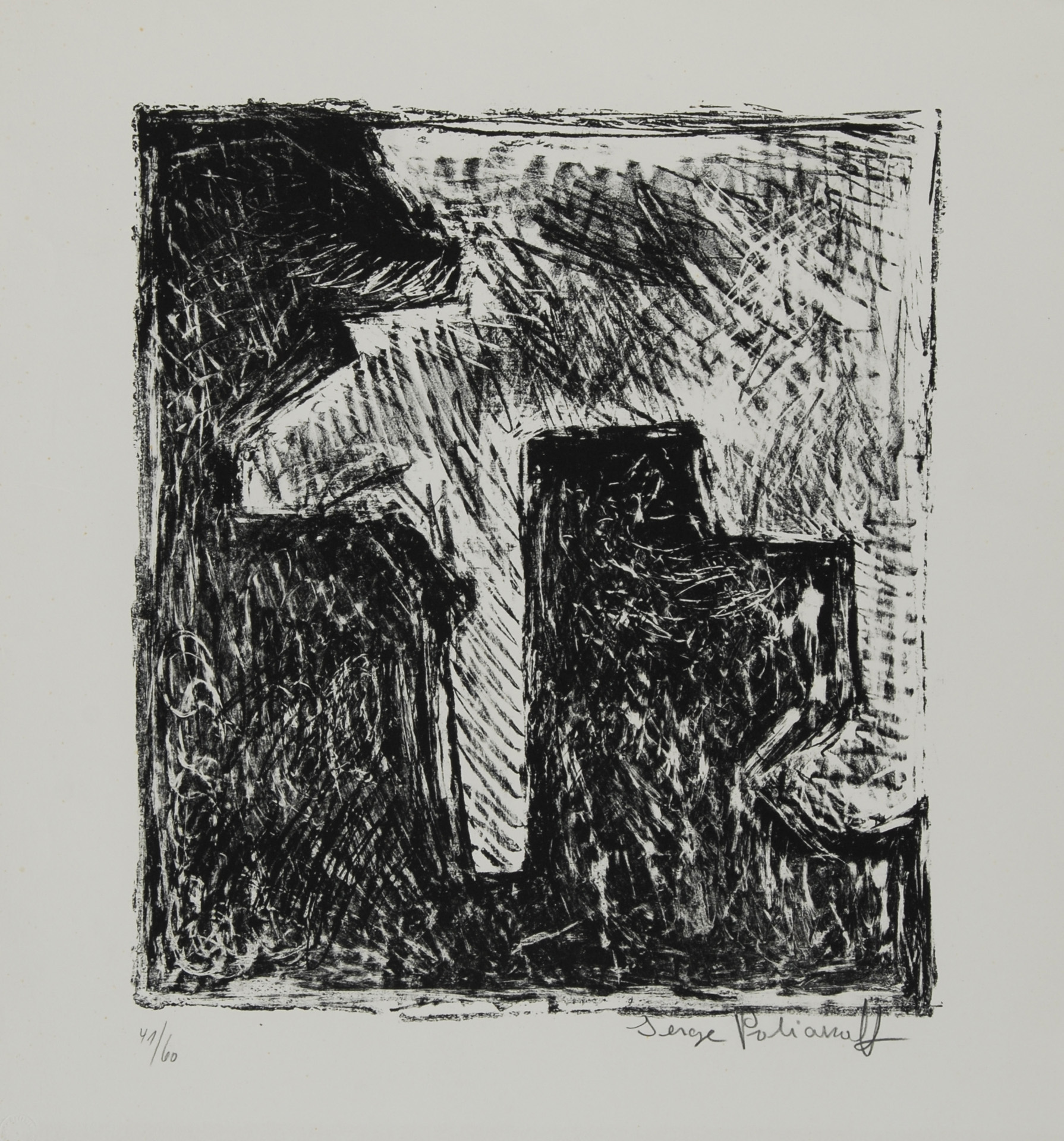 Serge Poliakoff, Composition noire et blanche