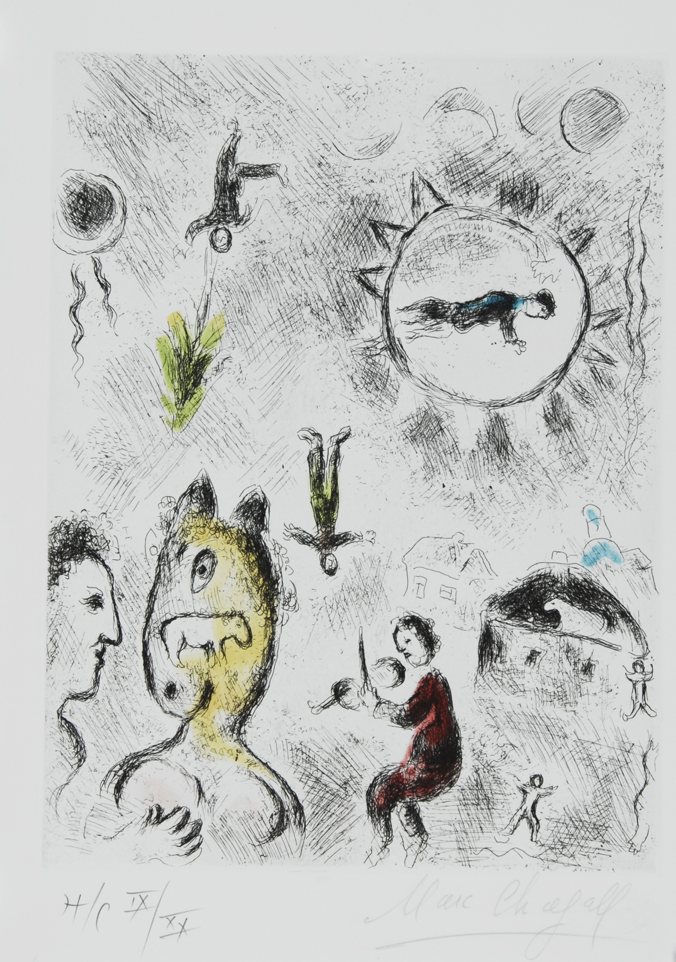 Marc Chagall, Blatt aus "Celui qui dit les choses sans rien dire"