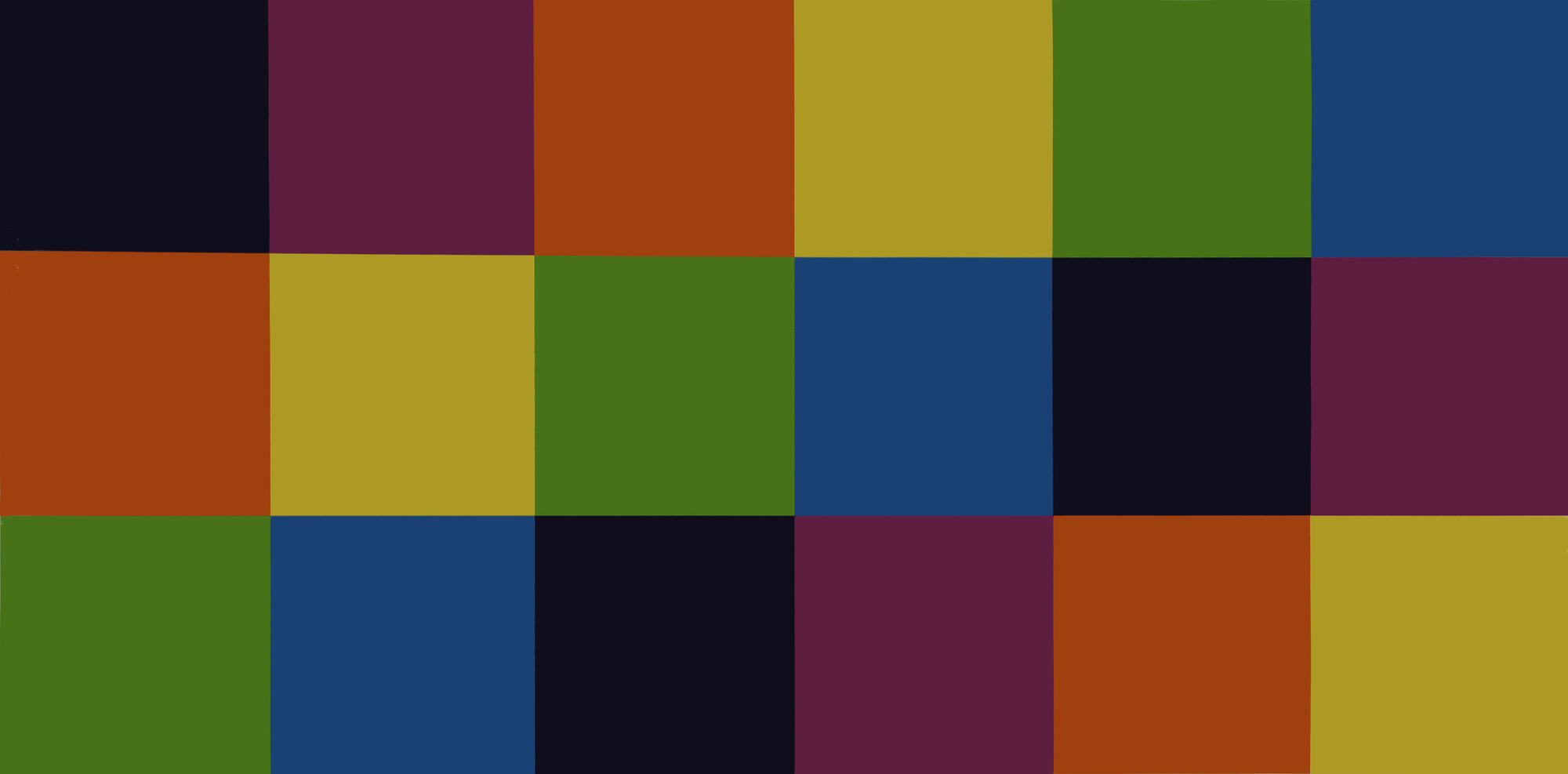 Richard Paul Lohse, Sheet from "3 x 3 Farbgleichungen"