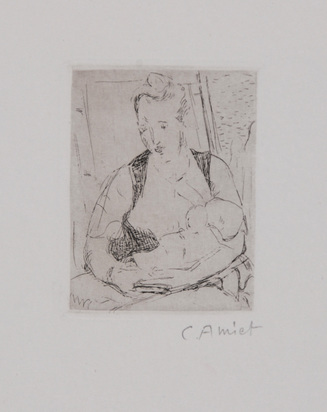 2 Blätter: Mutter mit Kind, 1905; Vater des Künstlers