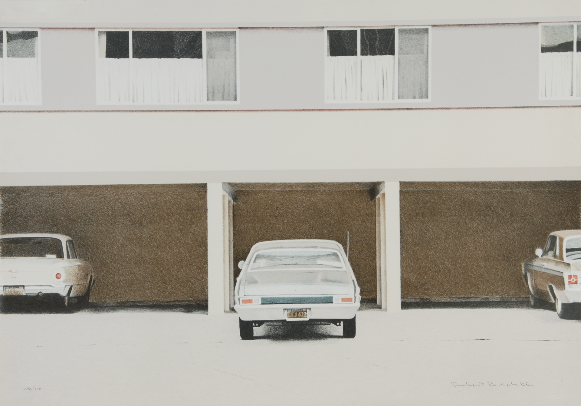 Robert Alan Bechtle, Parkende Autos vor einer Häuserzeile