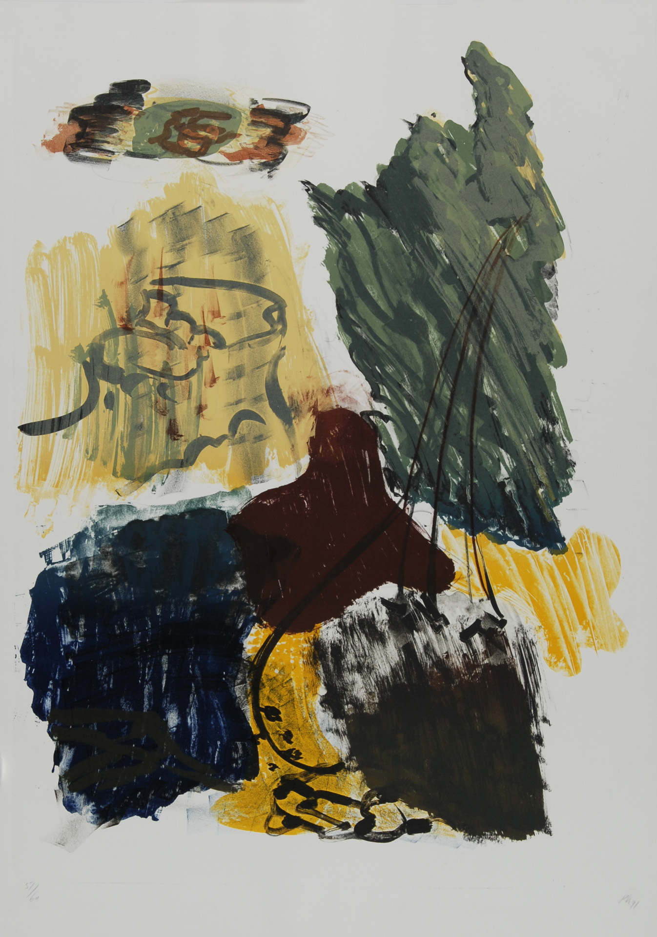 Per Kirkeby, 3 sheets: Untitled