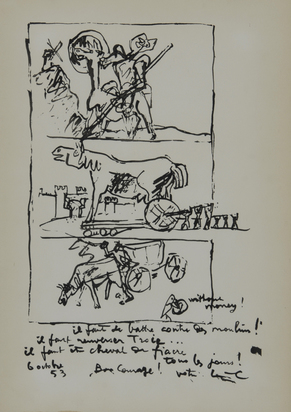 2 Blätter: Don Quijote