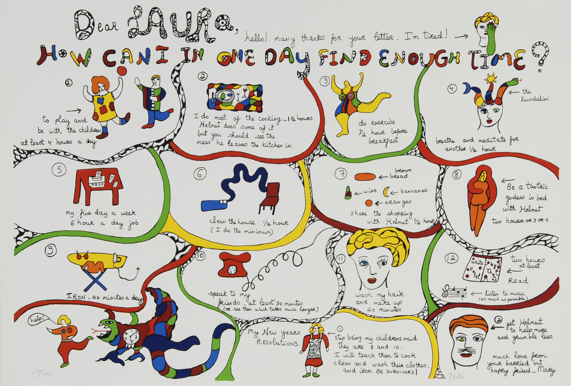 Niki de Saint Phalle, How Can I Find in One Day Enough Time?