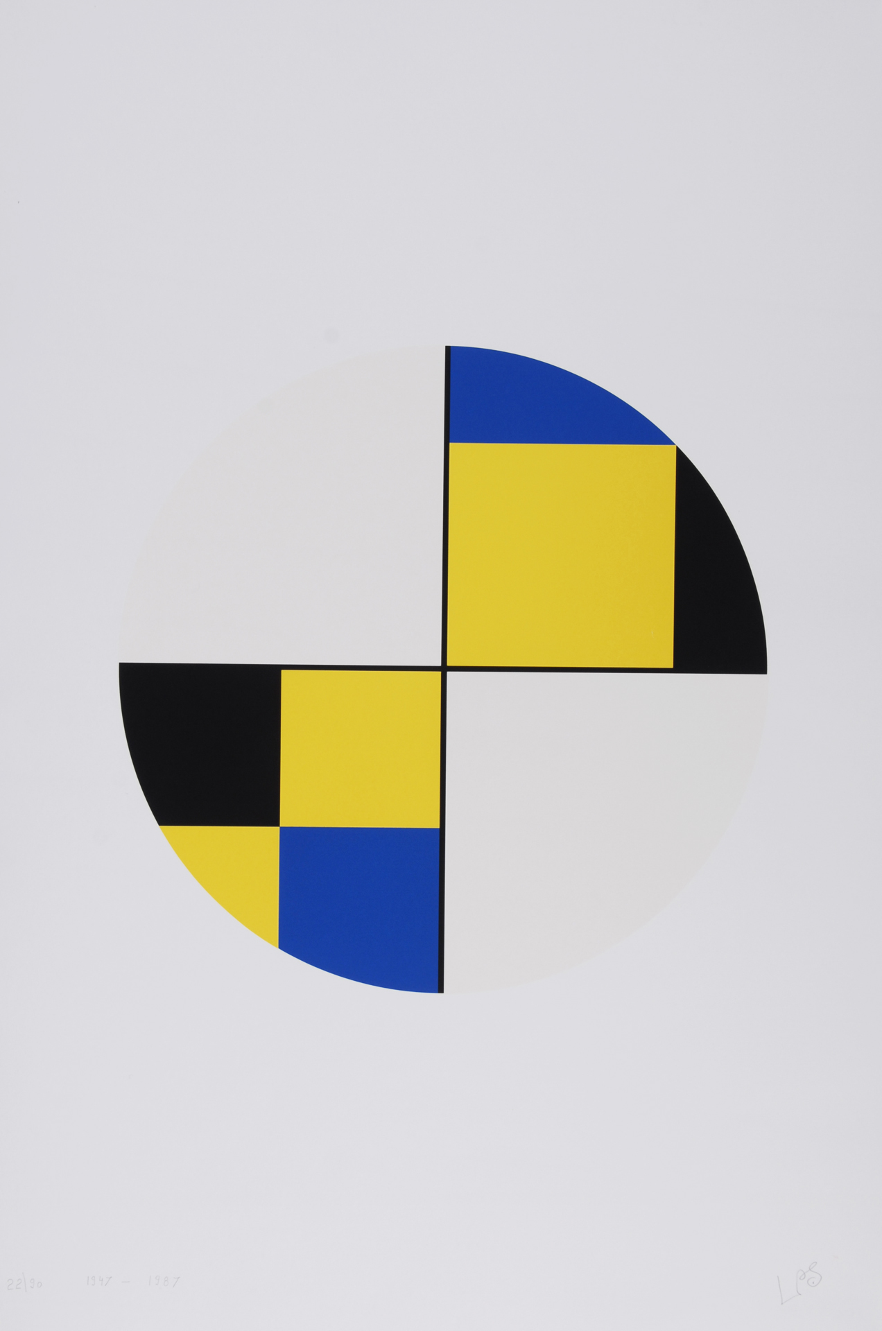 Leon Polk Smith, 8 Blätter aus "Werkübersicht 1946-1986"
