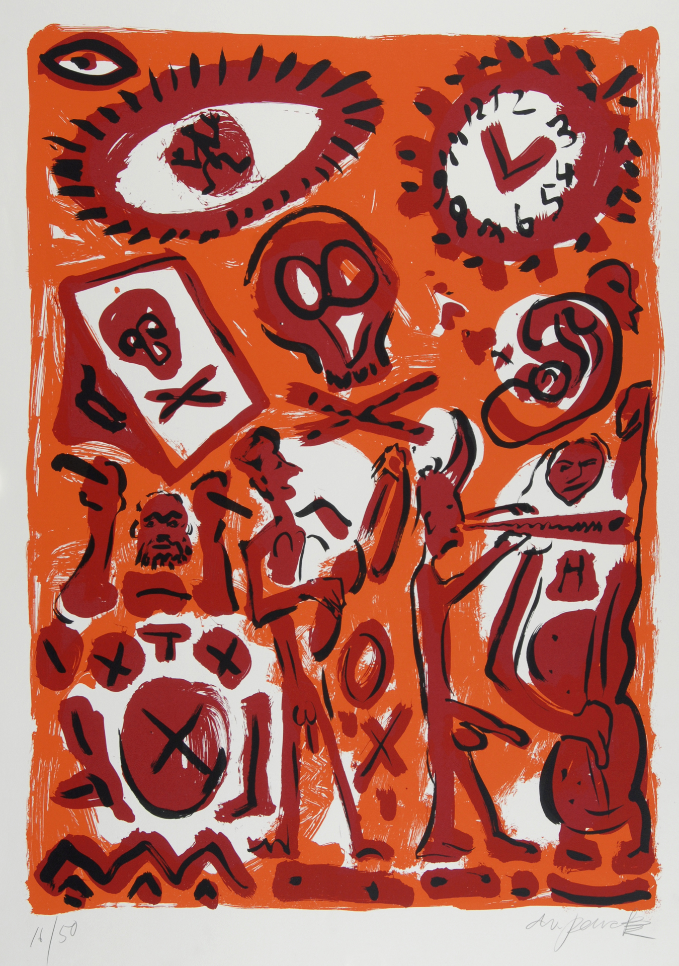 A.R. Penck, Session in Orange