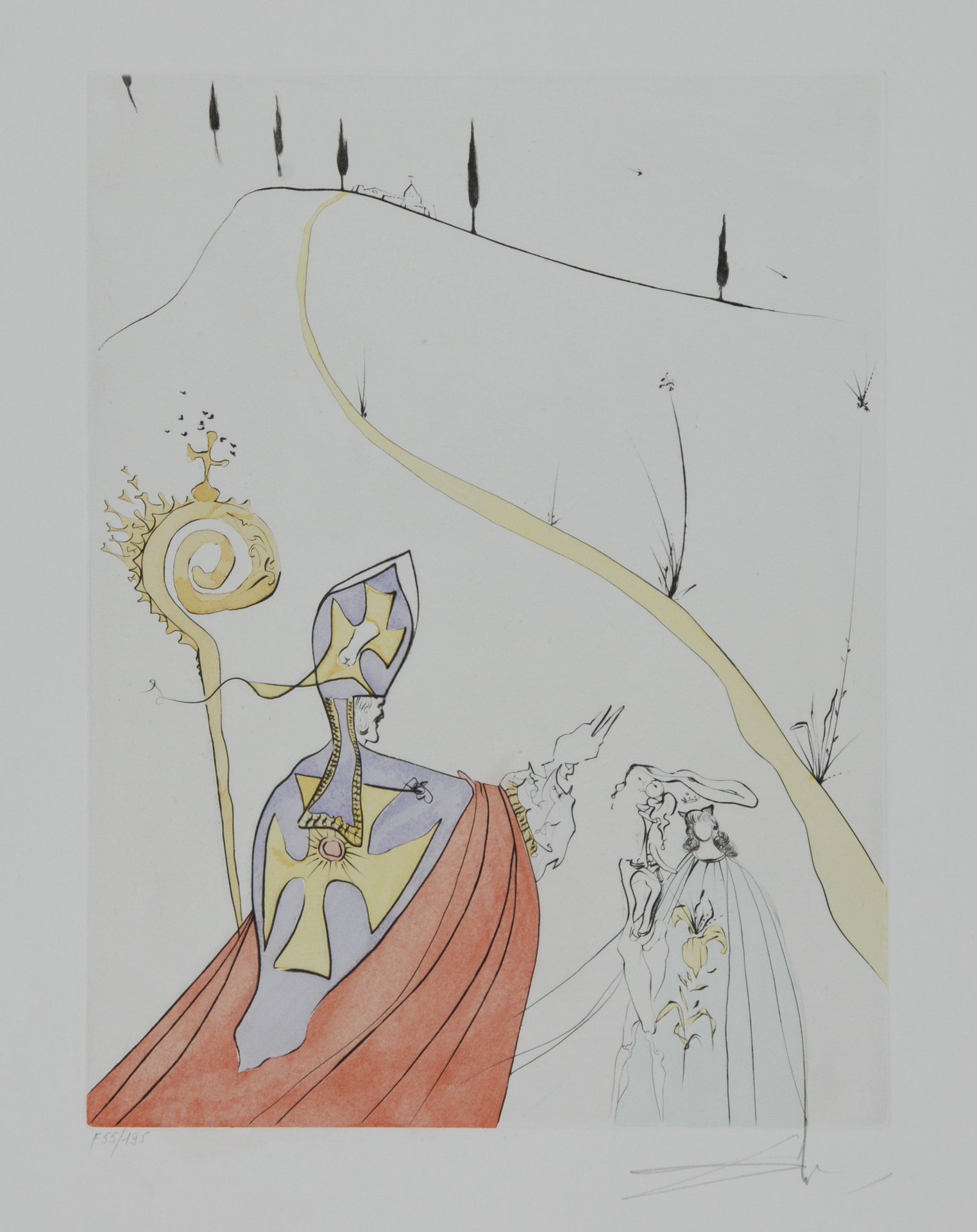 Salvador Dalí, L'amour sacré de Gala, from "Après 50 ans de Surréalisme"