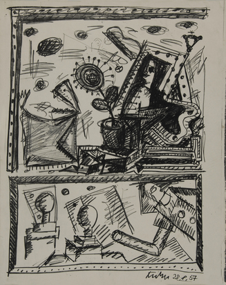 2 sheets: Untitled, 1957; Lichterhaus