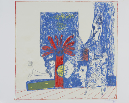 Composition with Palm Tree and Armchair