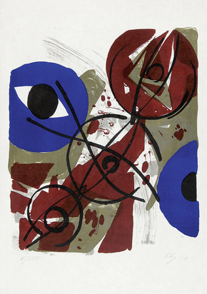 Dominant Blau, from "Europäische Graphik II"