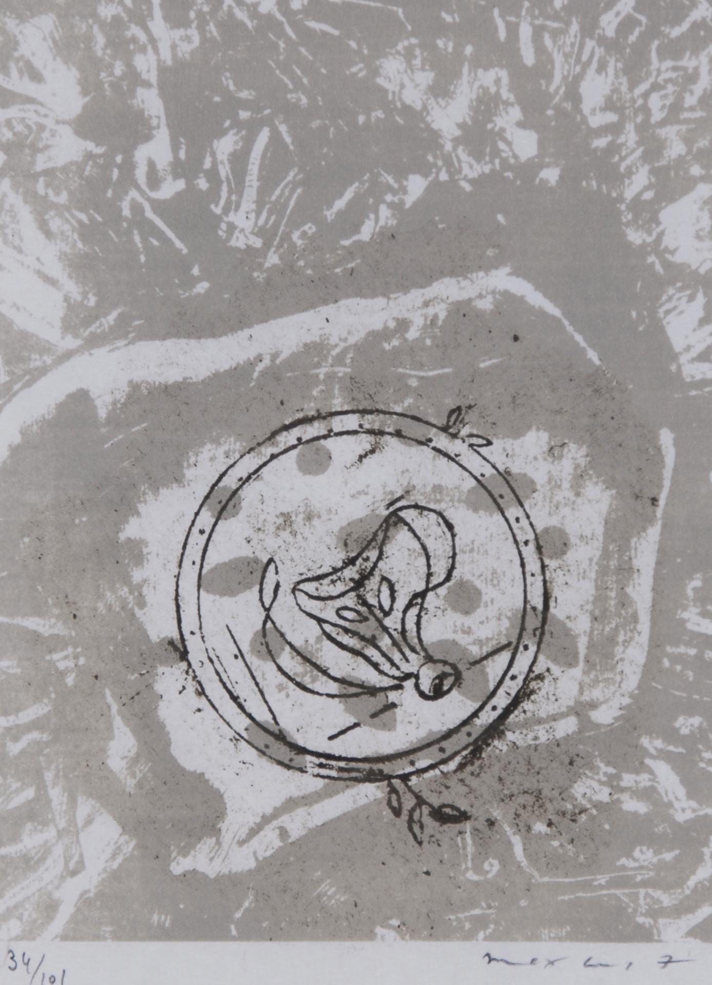 Max Ernst, Cette frange littorale du quartier des halles, from " Aux petits agneaux"