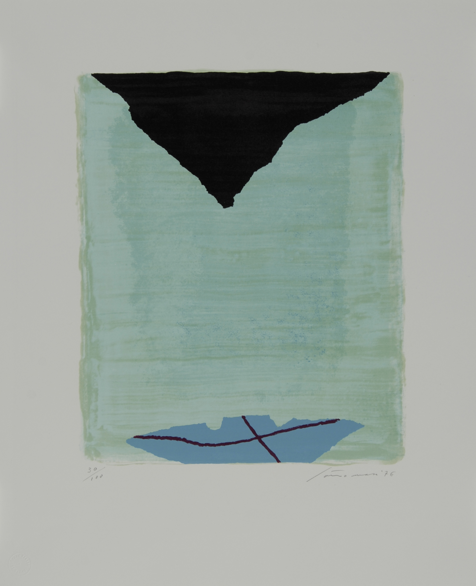 Giuseppe Santomaso, 2 sheets: Senza titolo, 1972; Senza titolo