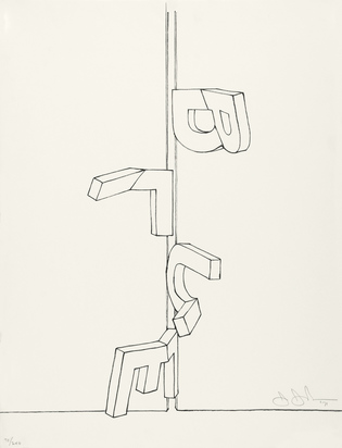 Bent "Blue", 1971, from "Graphikmappe des Schweizerischen Kunstvereins"
