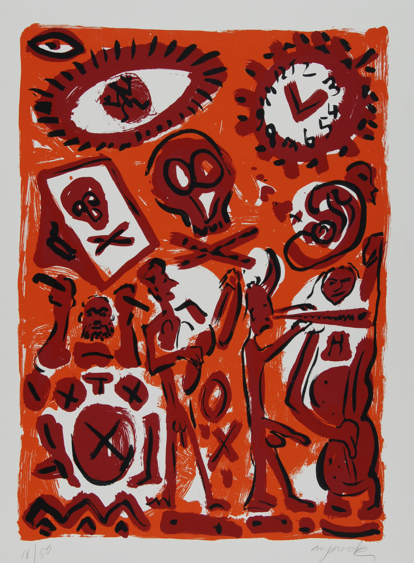A.R. Penck, Session in Orange