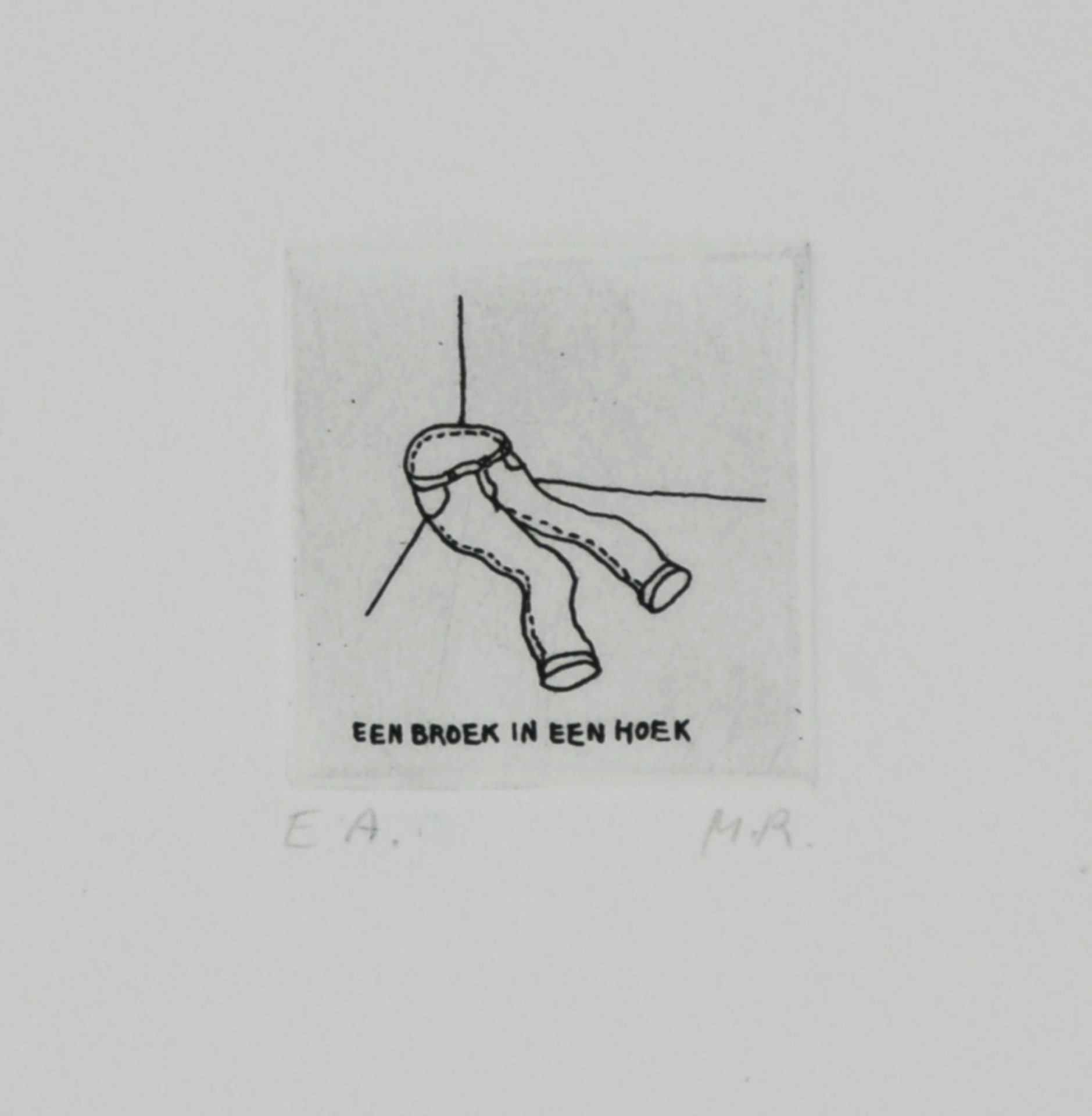 Markus Raetz, Een Broek in een Hoek, 1970, from "11 Schweizer"