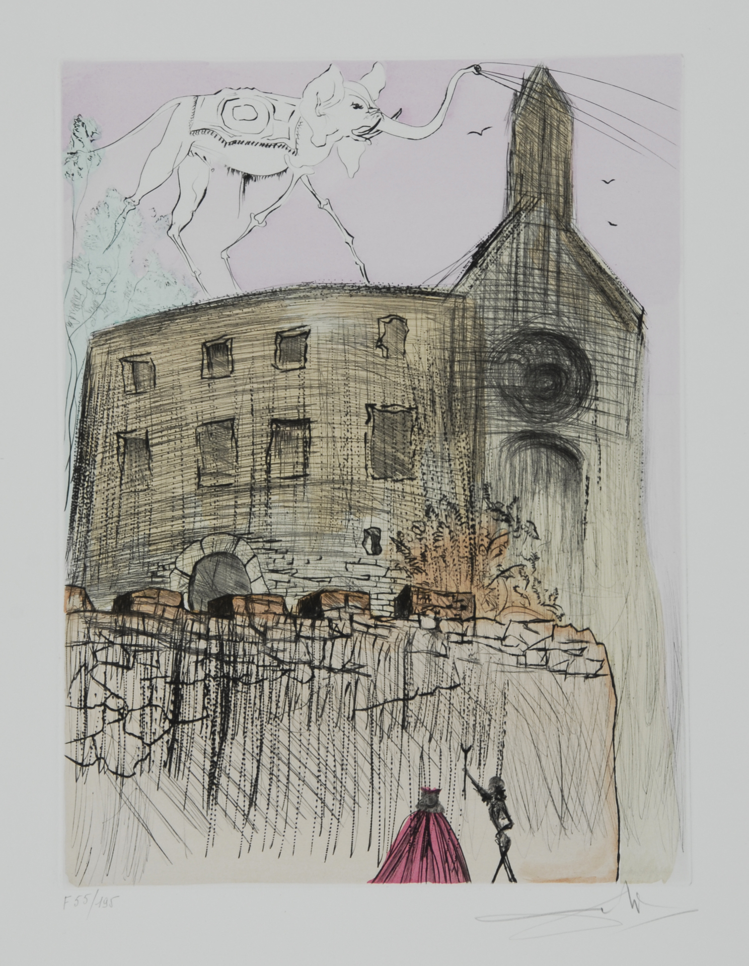 Salvador Dalí, Le chateau de Gala, aus "Après 50 ans de Surréalisme"