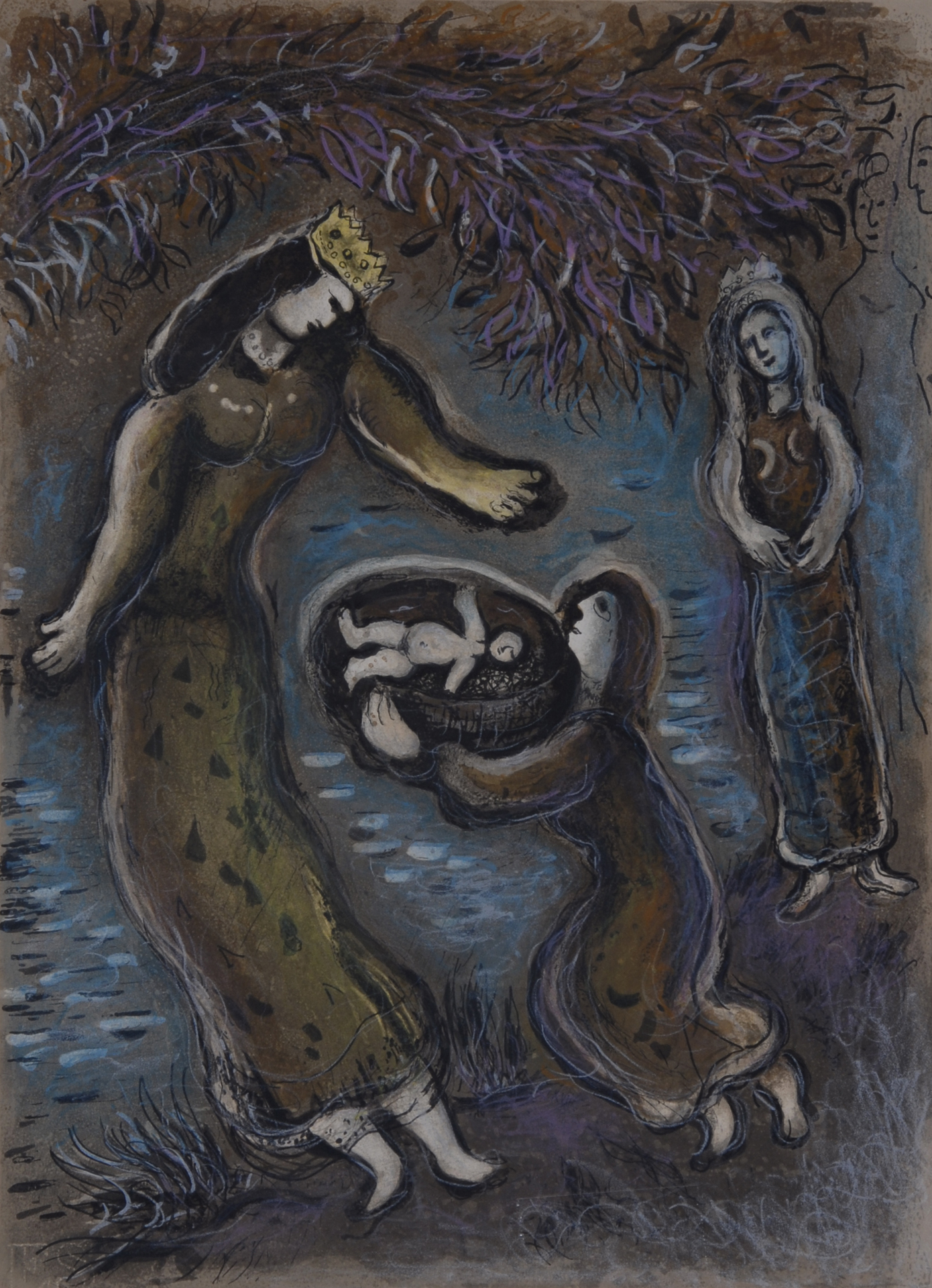 Marc Chagall, 2 Blätter: Salomon, aus "Verve - Bible", 1956; Blatt aus "The Story of the Exodus"