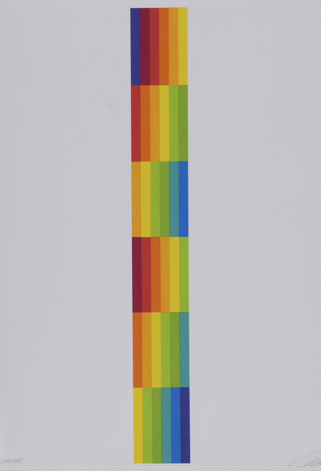 Richard Paul Lohse, Portfolio. Vier vertikale serielle Strukturen